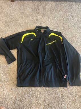 Oregon Ducks Nike Black and Yellow Oregon Zip-Up Windbreaker Jacket